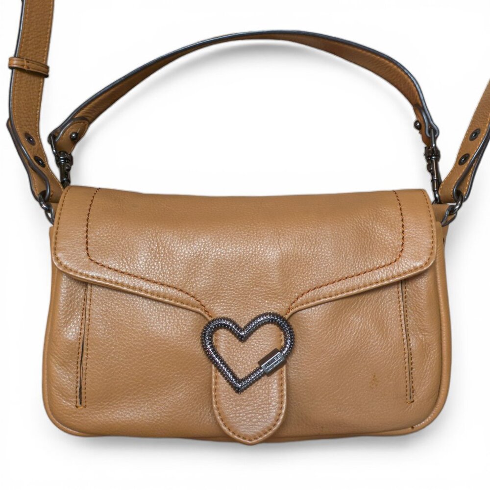 Aimee Kestenberg Lovers Lane Convertible Crossbody – Maple Leather, Heart Buckle